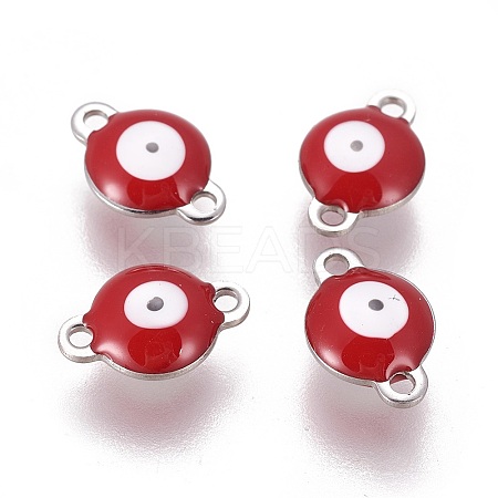 304 Stainless Steel Enamel Links connectors LS-STAS-F206-02P-C08-1