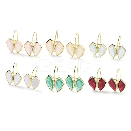 Natural Jade Dangle Earrings EJEW-M246-01G-1