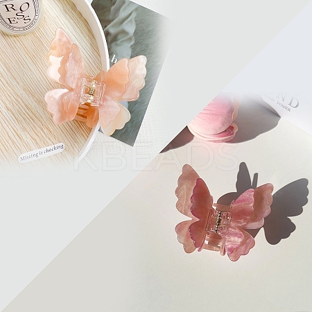 Double Layered Butterfly Acrylic Claw Hair Clips PW-WG6EC97-02-1