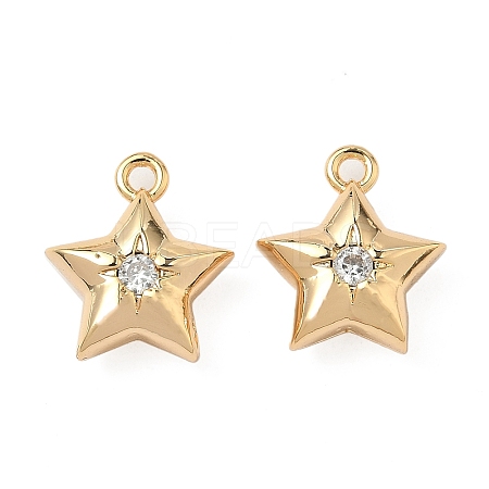 Brass Micro Pave Cubic Zirconia Pendants KK-S531-12G-B-1