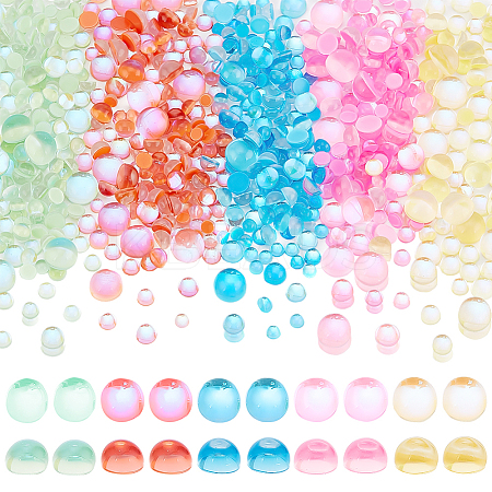 5 Bags 5 Colors Glass Cabochon MRMJ-PH0002-83-1