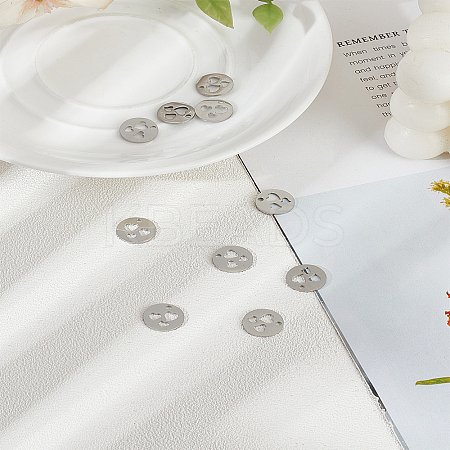 10Pcs 201 Stainless Steel Charms STAS-LP0003-42-1
