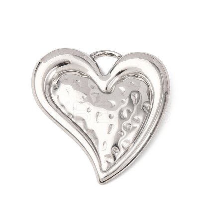 Hammered 304 Stainless Steel Pendants STAS-D129-06A-P-1