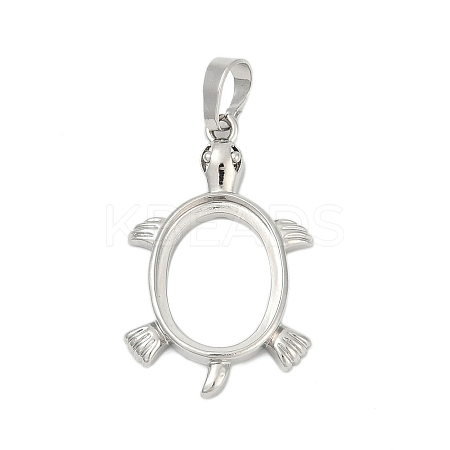 Brass Pendant Cabochon Settings KK-S521-10P-1