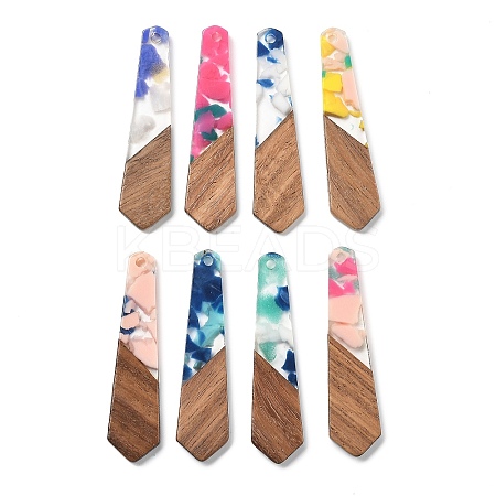 Resin and Walnut Pendants FIND-R051-06-1