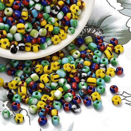 6/0 Opaque Colours Seep Glass Beads SEED-P002-16-1