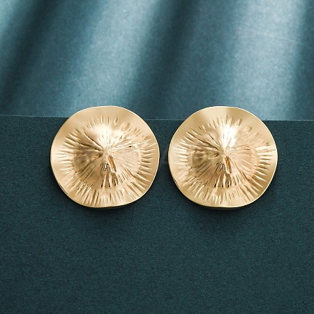 304 Stainless Steel Stud Earrings for Women EJEW-L296-021G-1