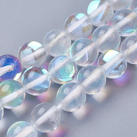 Synthetic Moonstone Beads Strands G-E468-H02-8mm-1