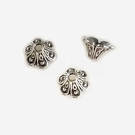 Tibetan Style Alloy Flower Bell Filigree Bead Caps LS-X-PALLOY-ZN3282-AS-RS-1