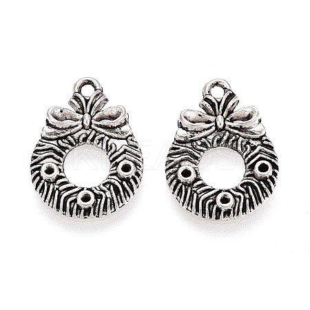 Tibetan Style Alloy Pendants TIBEP-T053-01AS-1