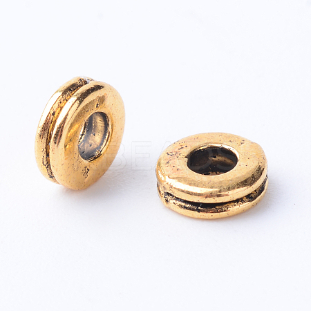 Tibetan Style Alloy Spacer Beads TIBE-Q063-53AG-NR-1