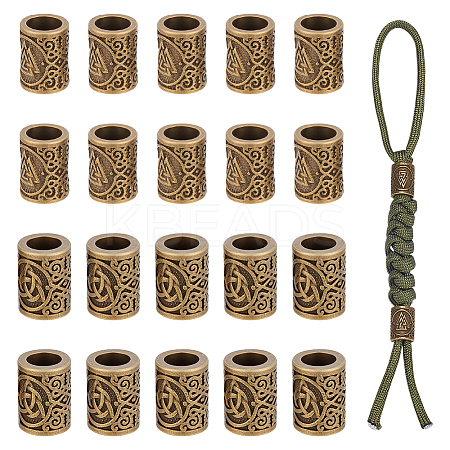 20Pcs 2 Styles Tibetan Style Alloy Beads FIND-UN0007-87-1