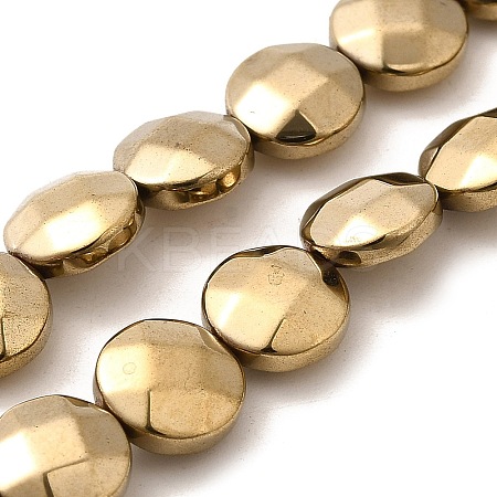 Electroplated Synthetic Non-magnetic Hematite Beads Strands G-L368-15B-02-1