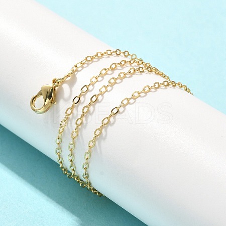Rack Plating Brass Cable Chain Necklaces for Women NJEW-M048-01G-1