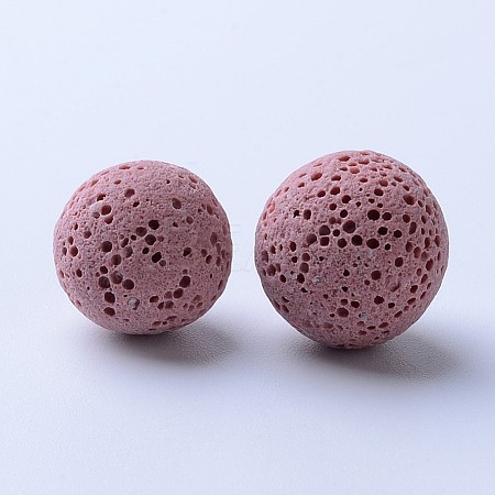 Unwaxed Natural Lava Rock Beads LS-G-F325-16mm-19-1