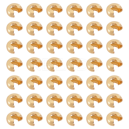150Pcs Brass Crimp Beads KK-ME0003-52A-1