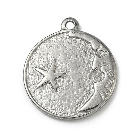 304 Stainless Steel Pendants STAS-P422-12P-1