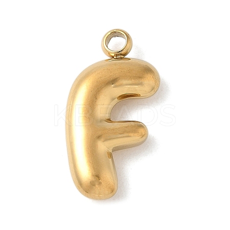 304 Stainless Steel Initial Pendants STAS-S186-12F-G-1