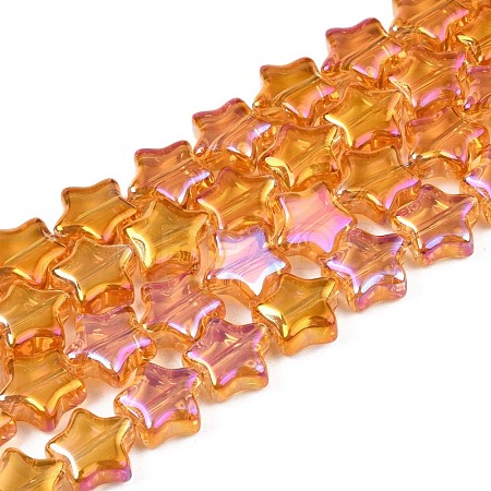 Electroplate Glass Beads Strand EGLA-S188-17-B02-1