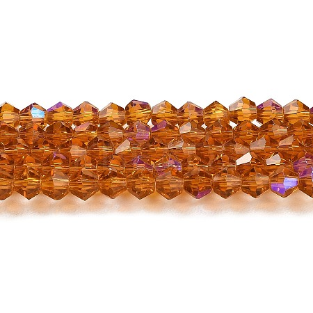 Transparent Electroplate Glass Beads Strands GLAA-F029-2mm-D28-1