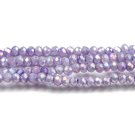 Opaque Baking Paint Glass Beads Strands DGLA-F002-03E-1