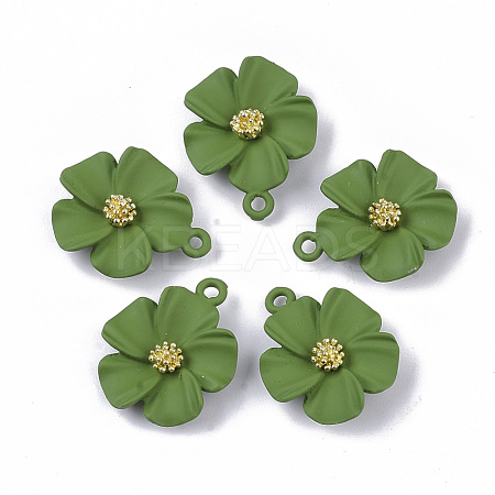 Spray Painted Alloy Pendants PALLOY-N0147-03A-1
