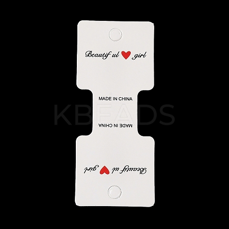 Fold Over Cardboard Paper Jewelry Display Cards for Necklace & Bracelet Storage CDIS-A006-10-1