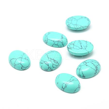 Dyed Synthetic Turquoise Gemstone Cabochons G-T020-15x20mm-20-1