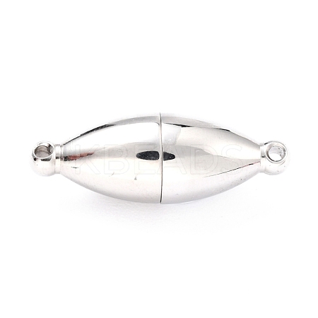 Tarnish Resistant 304 Stainless Steel Magnetic Clasps with Loops STAS-M290-06A-P-1