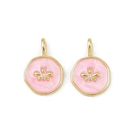 Brass Enamel Pendants KK-F908-17G-02-1