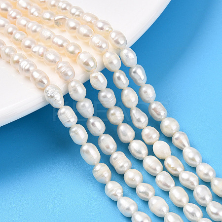 Natural Cultured Freshwater Pearl Beads Strands PEAR-N012-04V-01-1