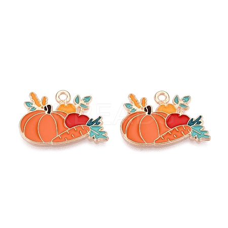 Thanksgiving Day Theme Alloy Enamel Pendants X1-ENAM-T020-35E-1