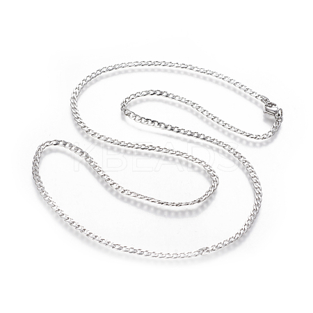 Non-Tarnish 304 Stainless Steel Curb Chain Necklaces NJEW-E143-01P-1