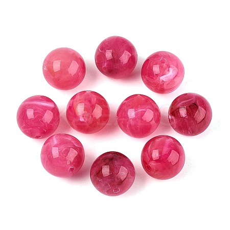 Round Imitation Gemstone Acrylic Beads OACR-R029-16mm-32-1