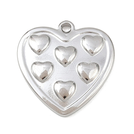 304 Stainless Steel Pendants STAS-C154-05A-P-1