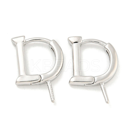 Brass Hoop Earring Findings KK-S386-03P-1