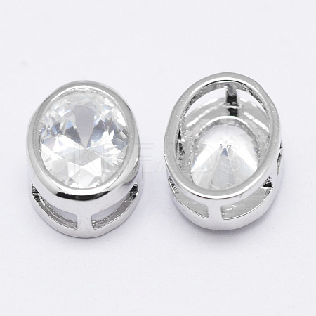 Brass Micro Pave Grade AAA Cubic Zirconia Pendants ZIRC-P030-06P-NR-1
