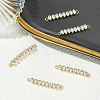 SHEGRACE Brass Pave Clear Cubic Zirconia Connector Charms XGRQ3P401-642G-4