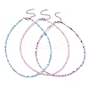 3Pcs 3 Color Glass Seed Beaded Necklaces Set NJEW-JN04334-1