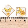 Transparent Epoxy Resin & Printed Pendants KK-F074-01B-3