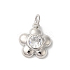 Rack Plating Brass Clear Cubic Zirconia Pendants KK-Z056-22P-1