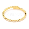 Rack Plating Brass Pave Clear Cubic Zirconia Rhombus Open Cuff Bangles BJEW-B110-02G-2