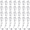 80Pcs 316 Stainless Steel Clip-on Earring Findings STAS-BBC0007-36-1