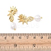 Sea Horse 304 Stainless Steel Acrylic Dangle Stud Earrings EJEW-B156-06G-5