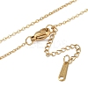 Ion Plating(IP) Initial Letter 304 Stainless Steel Pendant Necklaces NJEW-M199-01G-P-4