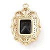 Brass with K9 Glass & Rhinestone Pendants KK-C024-07KCG-02-2