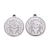 Non-Tarnish 201 Stainless Steel Pendants STAS-R106-11-1