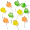 9Pcs 3 Colors Translucent Resin Imitation Food Pendants FIND-FS0002-90-2