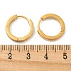 Ion Plating(IP) Frosted 304 Stainless Steel Huggie Hoop Earrings for Women LS-EJEW-C096-31B-G-4