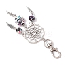 10Pcs 5 Styles Woven Net/Web with Wing Alloy Pendant Decorations HJEW-JM02975-02-5